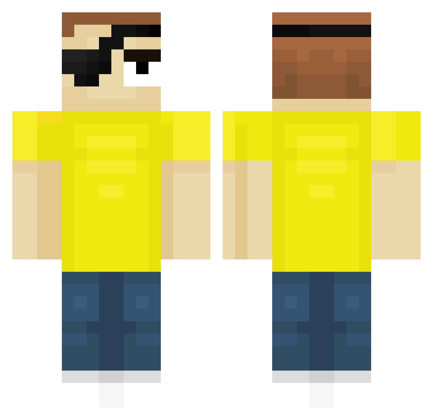 Myster1ousBear Minecraft skin, front and back view