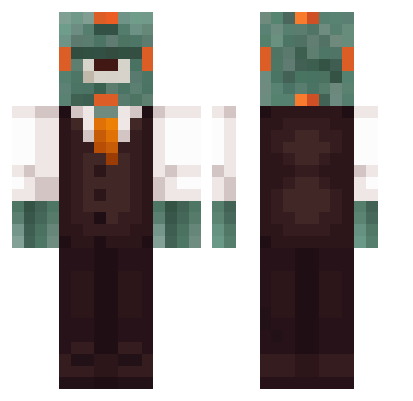 Pobalitoman Minecraft skin, front and back view