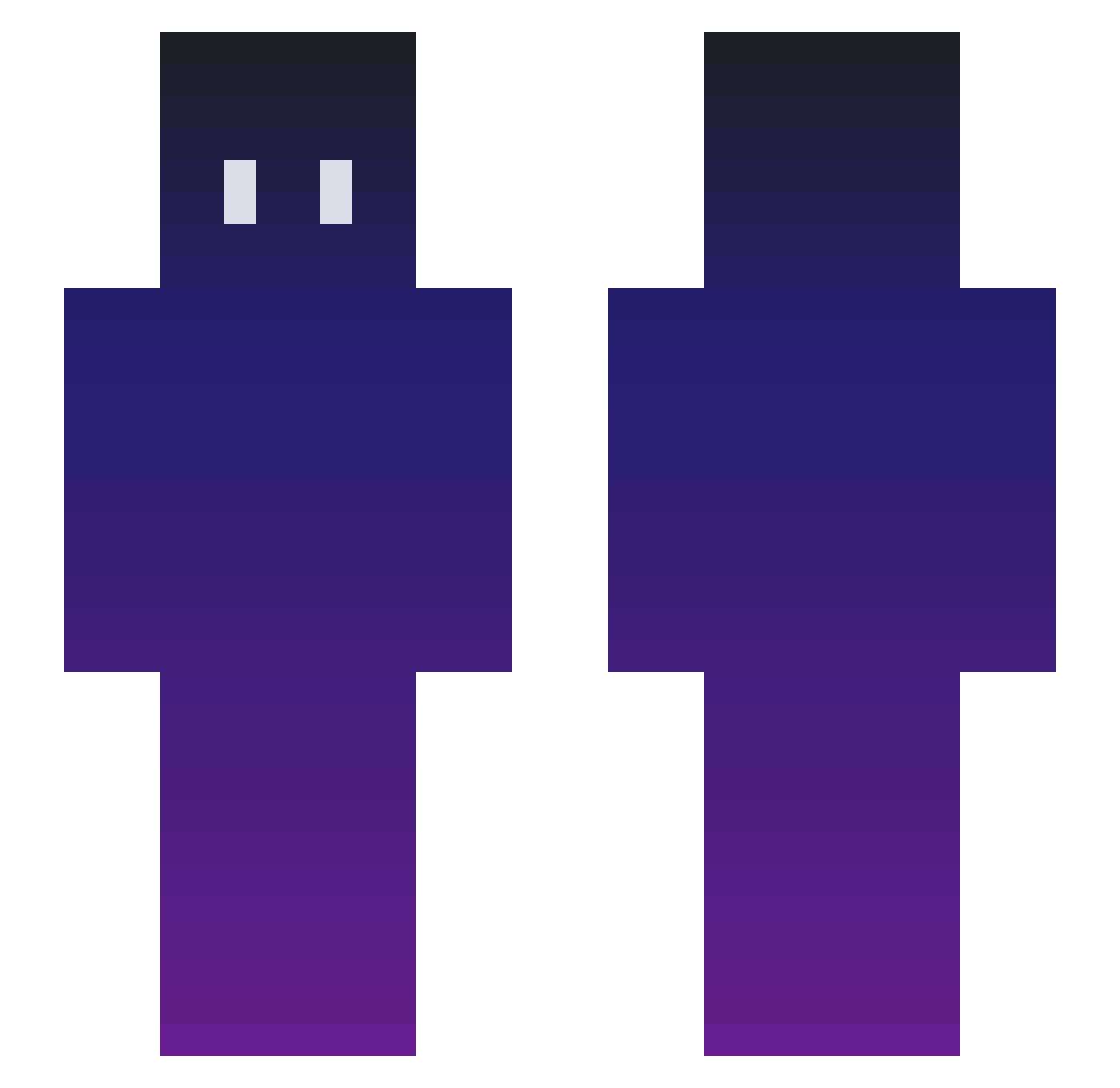 thevortex2013 Minecraft skin, front and back view