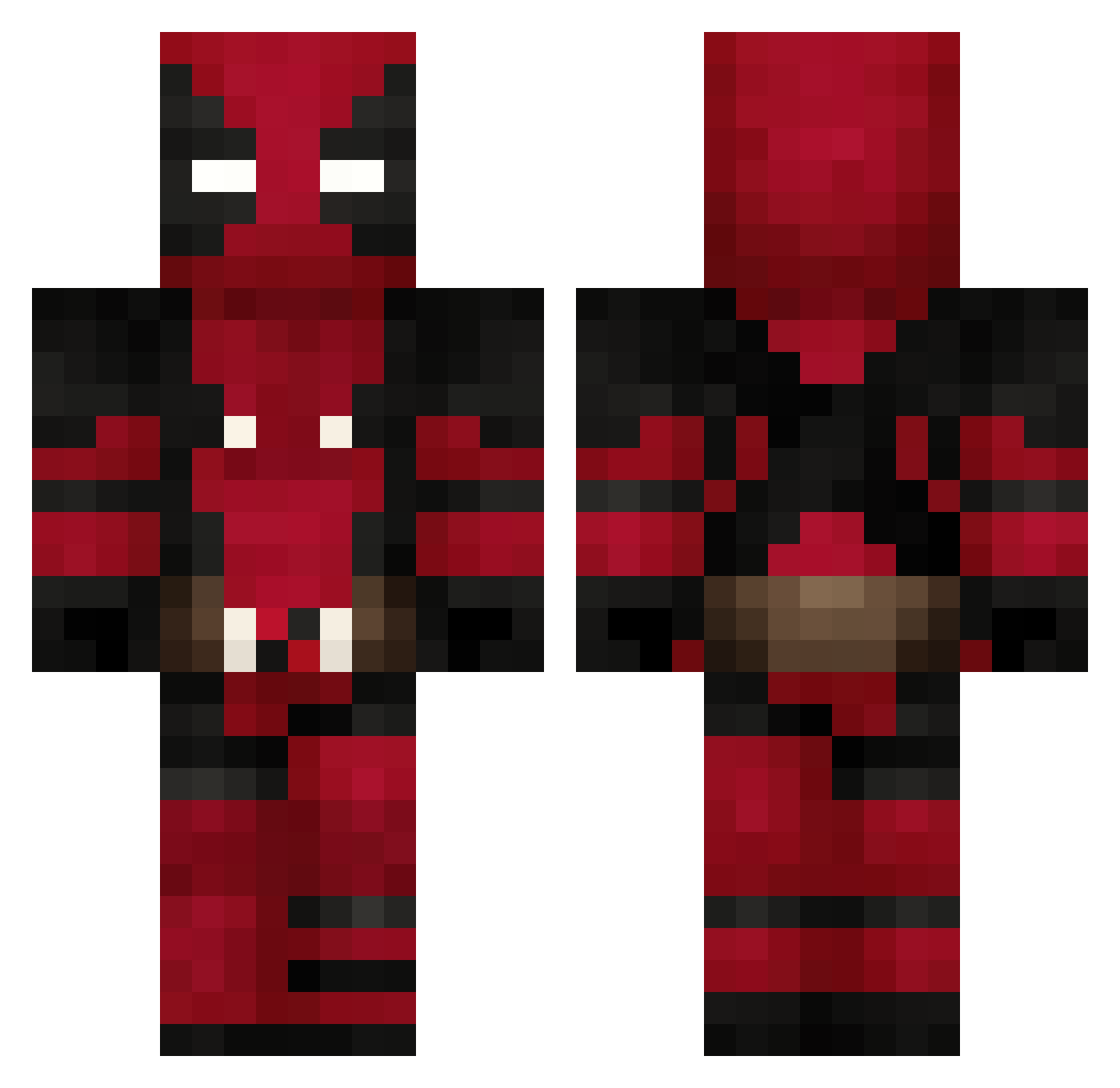 D1ff1cu1t Minecraft skin, front and back view