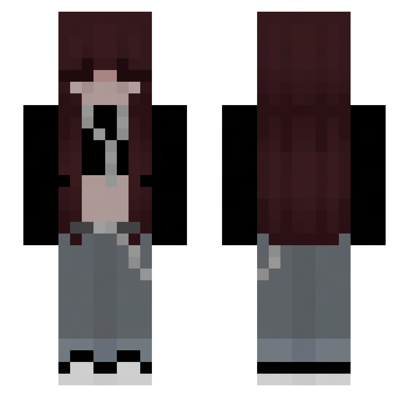 vecioo Minecraft skin, front and back view