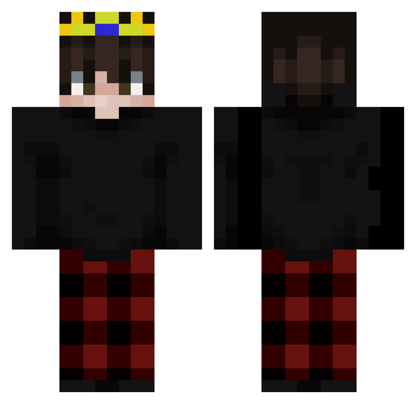 Hexxoooo Minecraft skin, front and back view