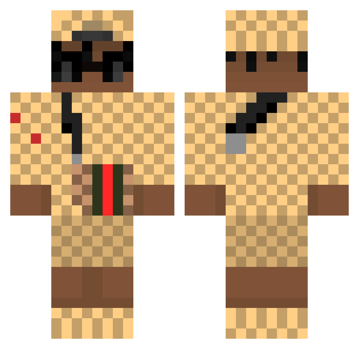 twcdeadteens Minecraft skin, front and back view
