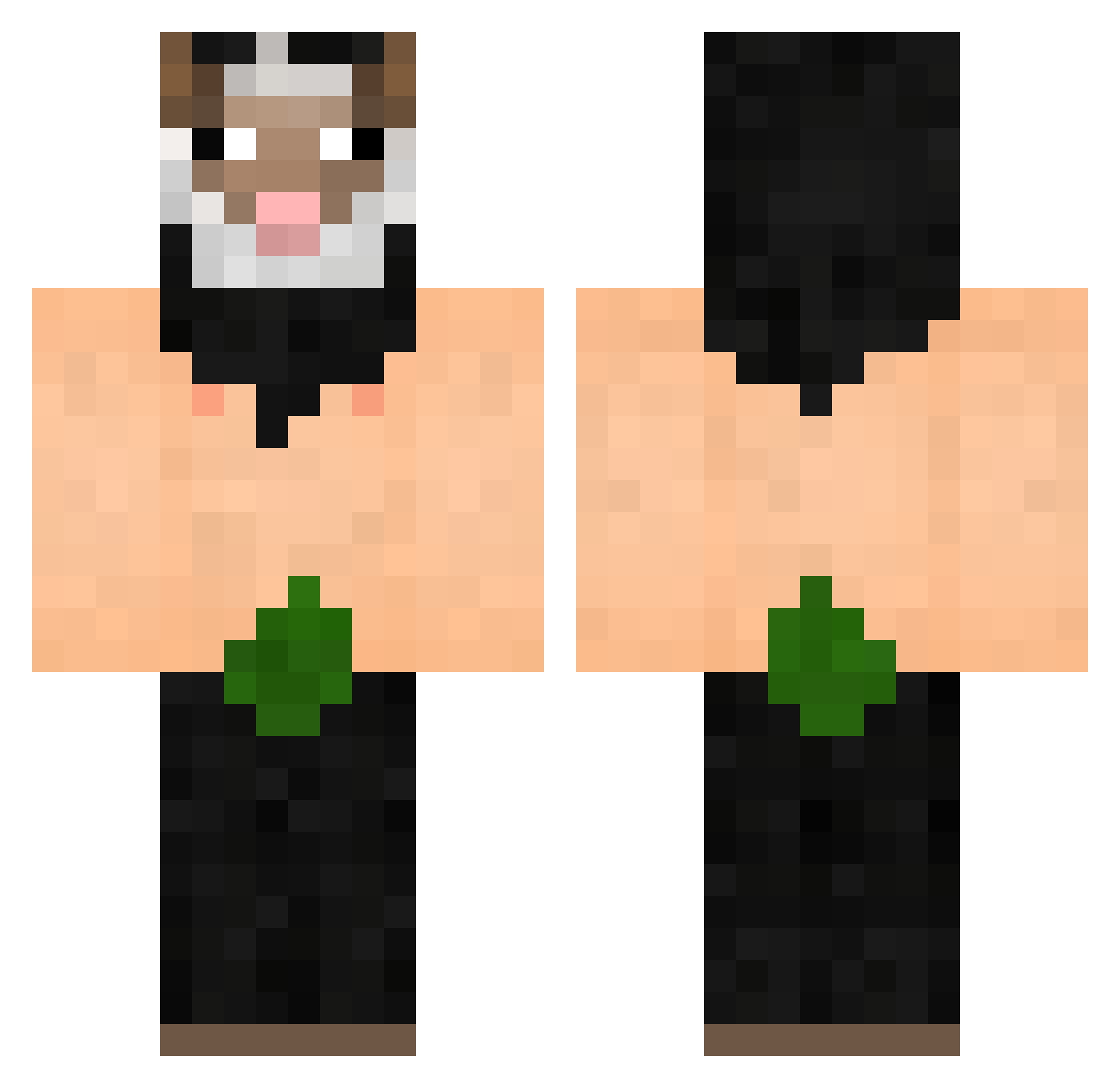 needledrinkers Minecraft skin, front and back view