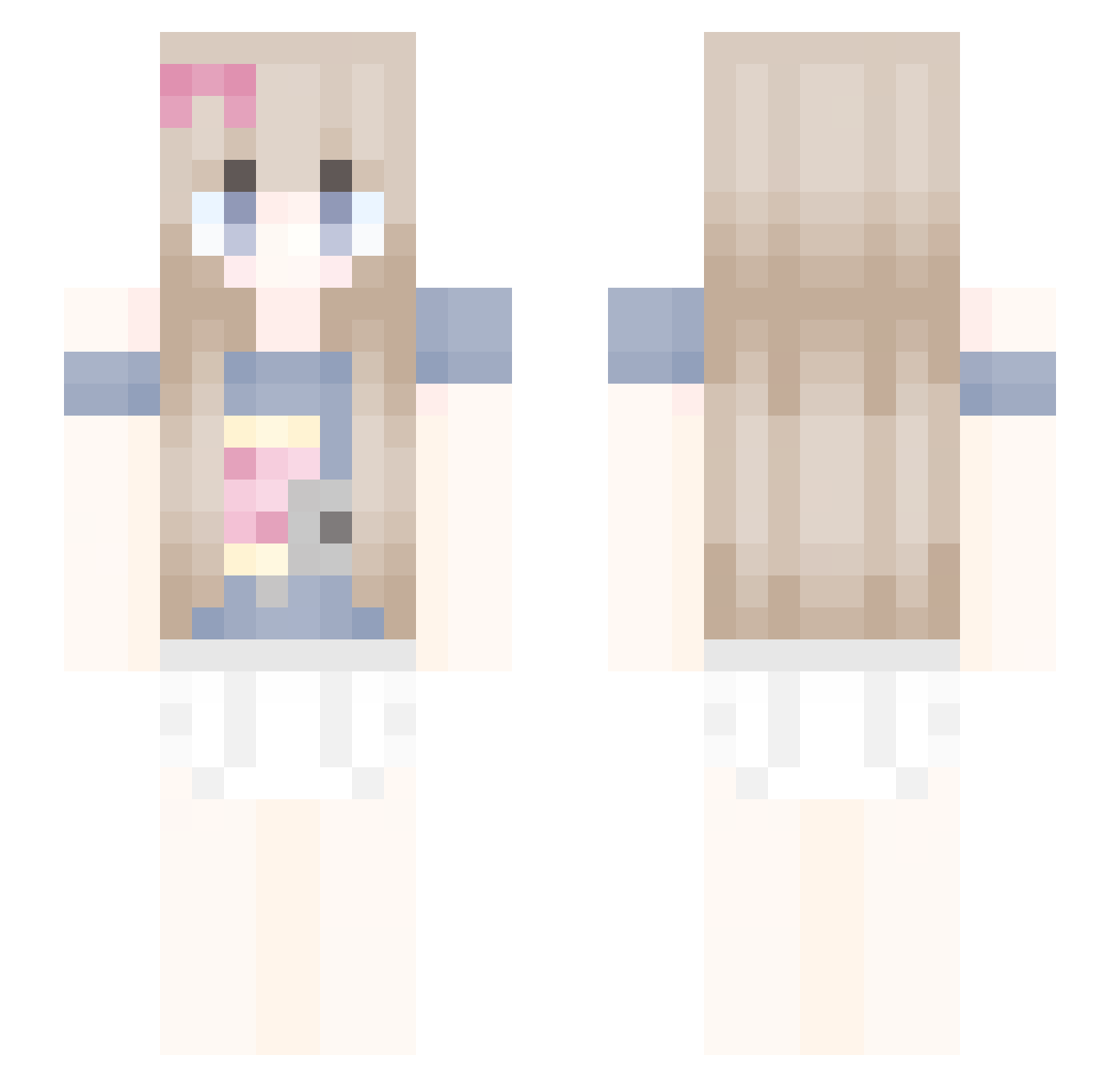 stowu Minecraft skin, front and back view