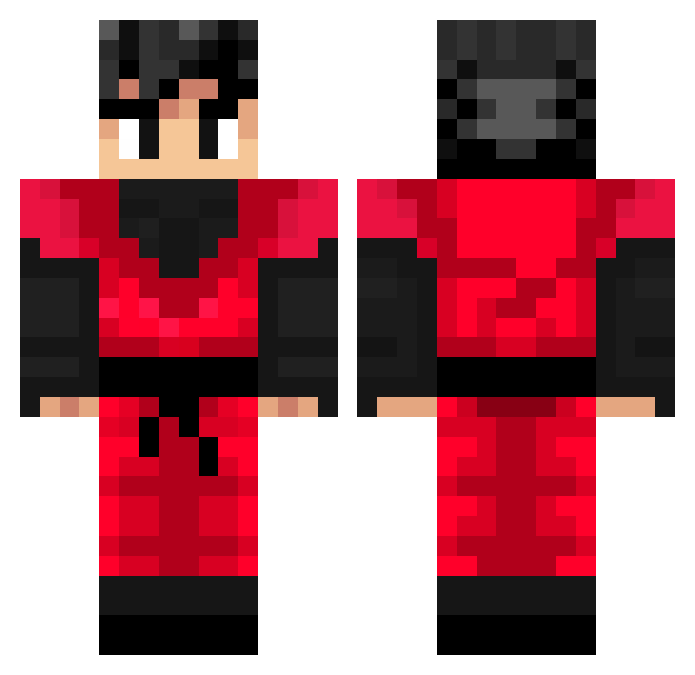 Neurocirurgiao Minecraft skin, front and back view
