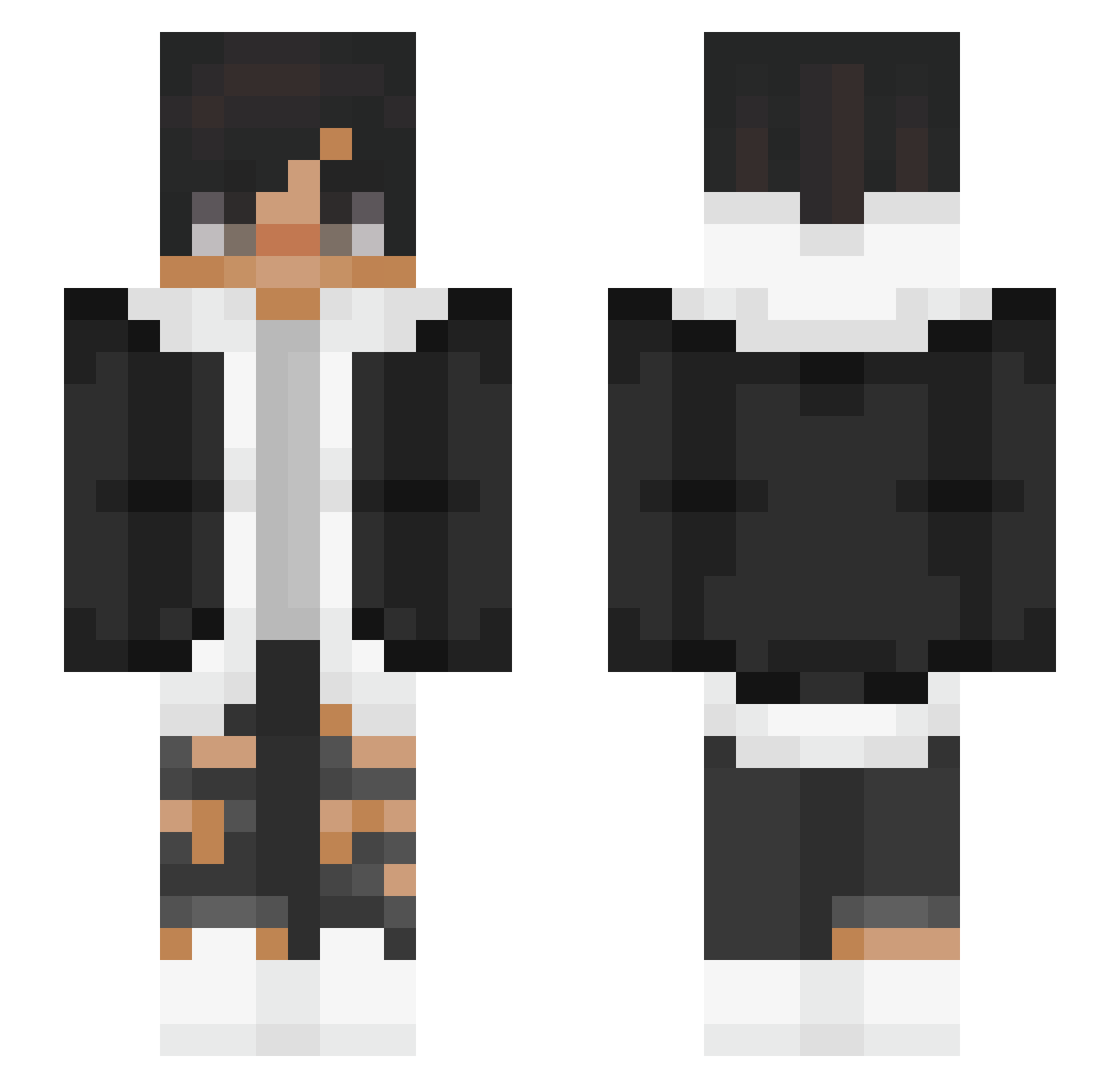 V1G Minecraft skin, front and back view