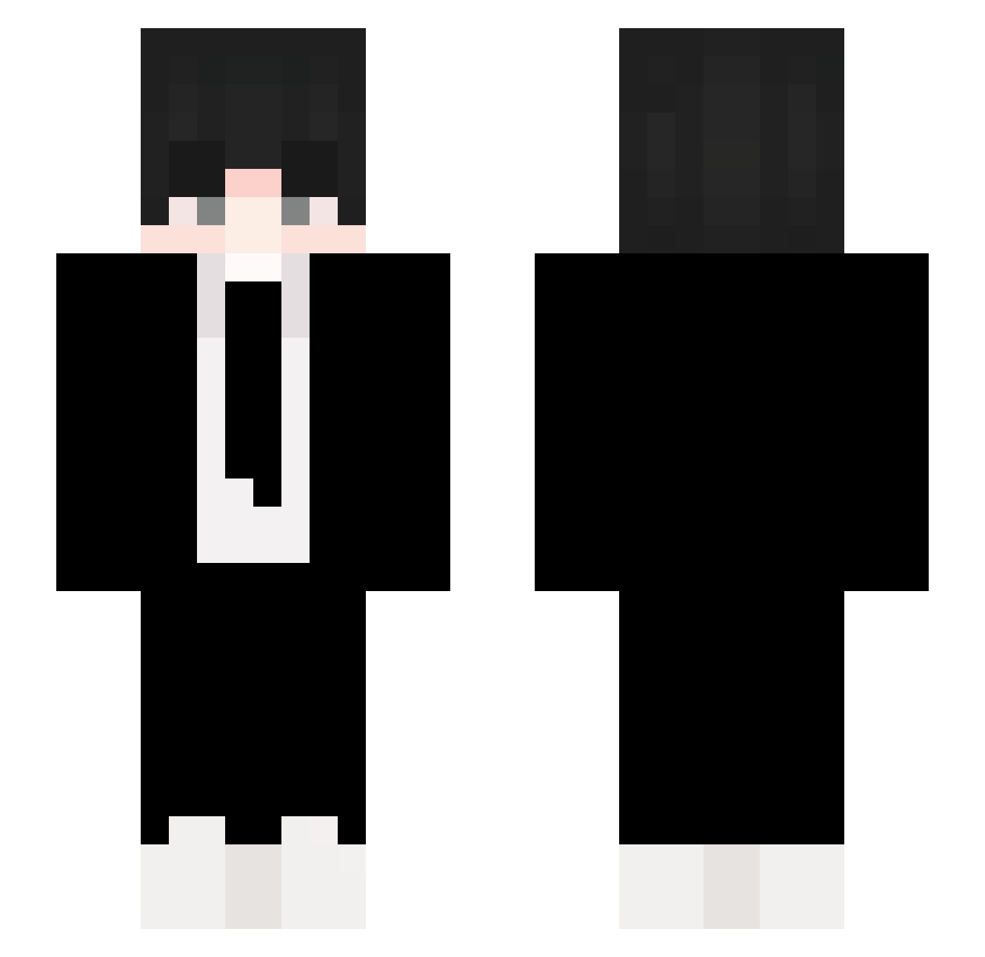 Allonezin Minecraft skin, front and back view