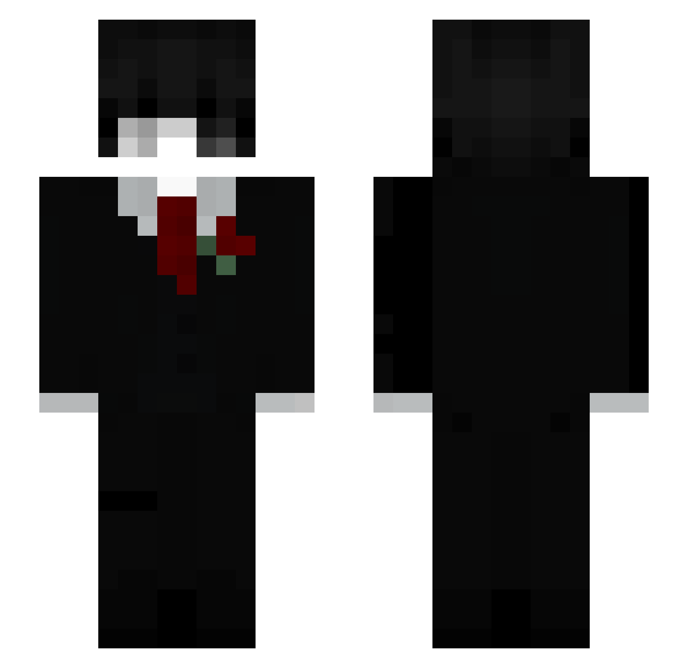 insha_ Minecraft skin, front and back view