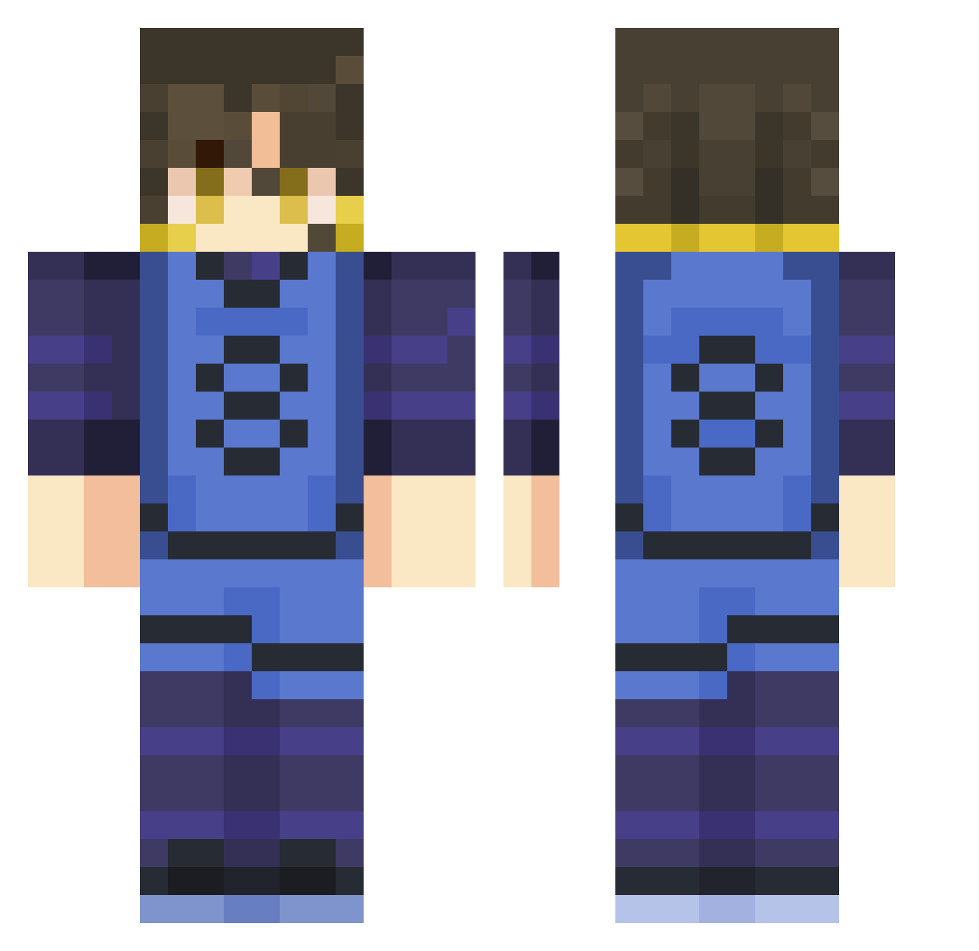 LeFarfadetTordu Minecraft skin, front and back view