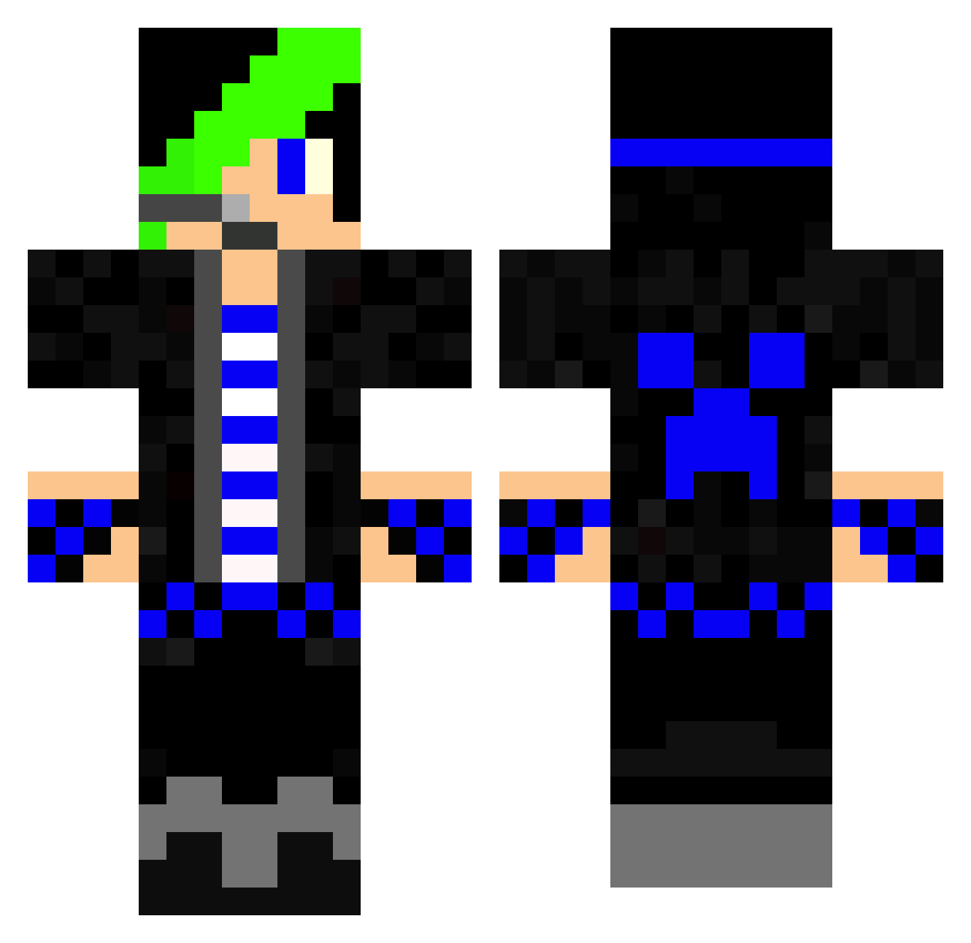 deadlox234 Minecraft skin, front and back view