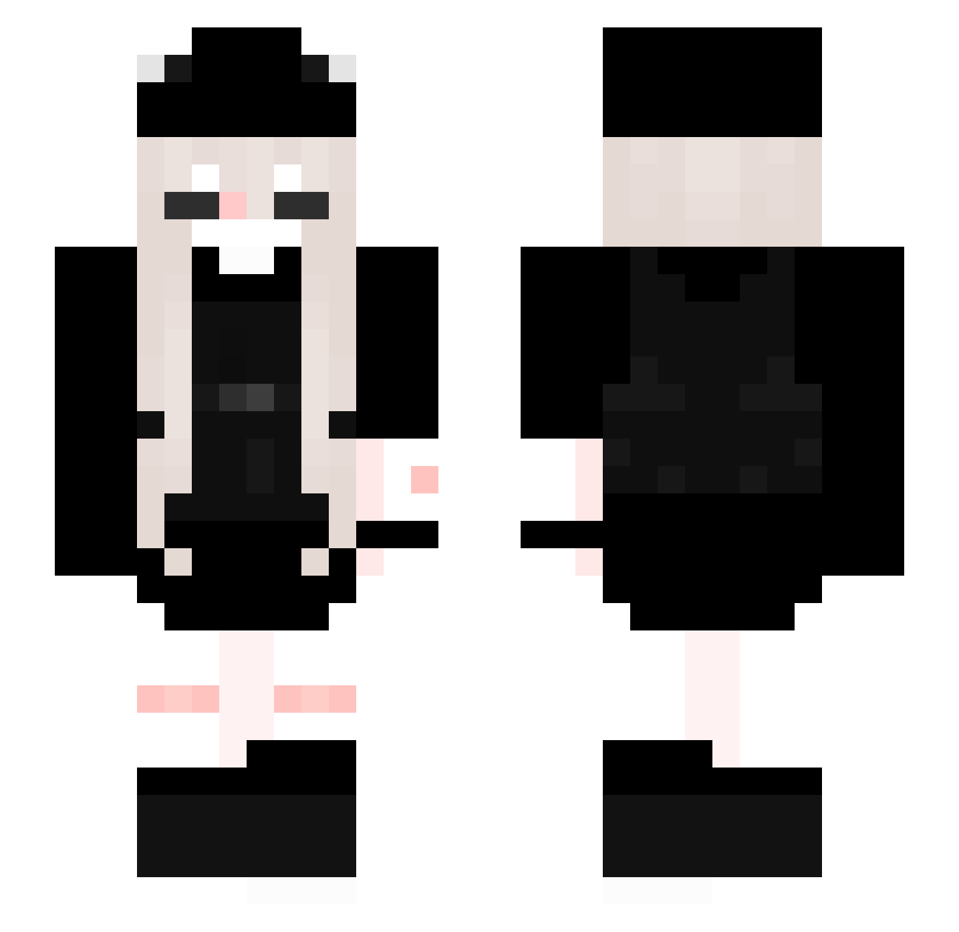 wufeng1 Minecraft skin, front and back view