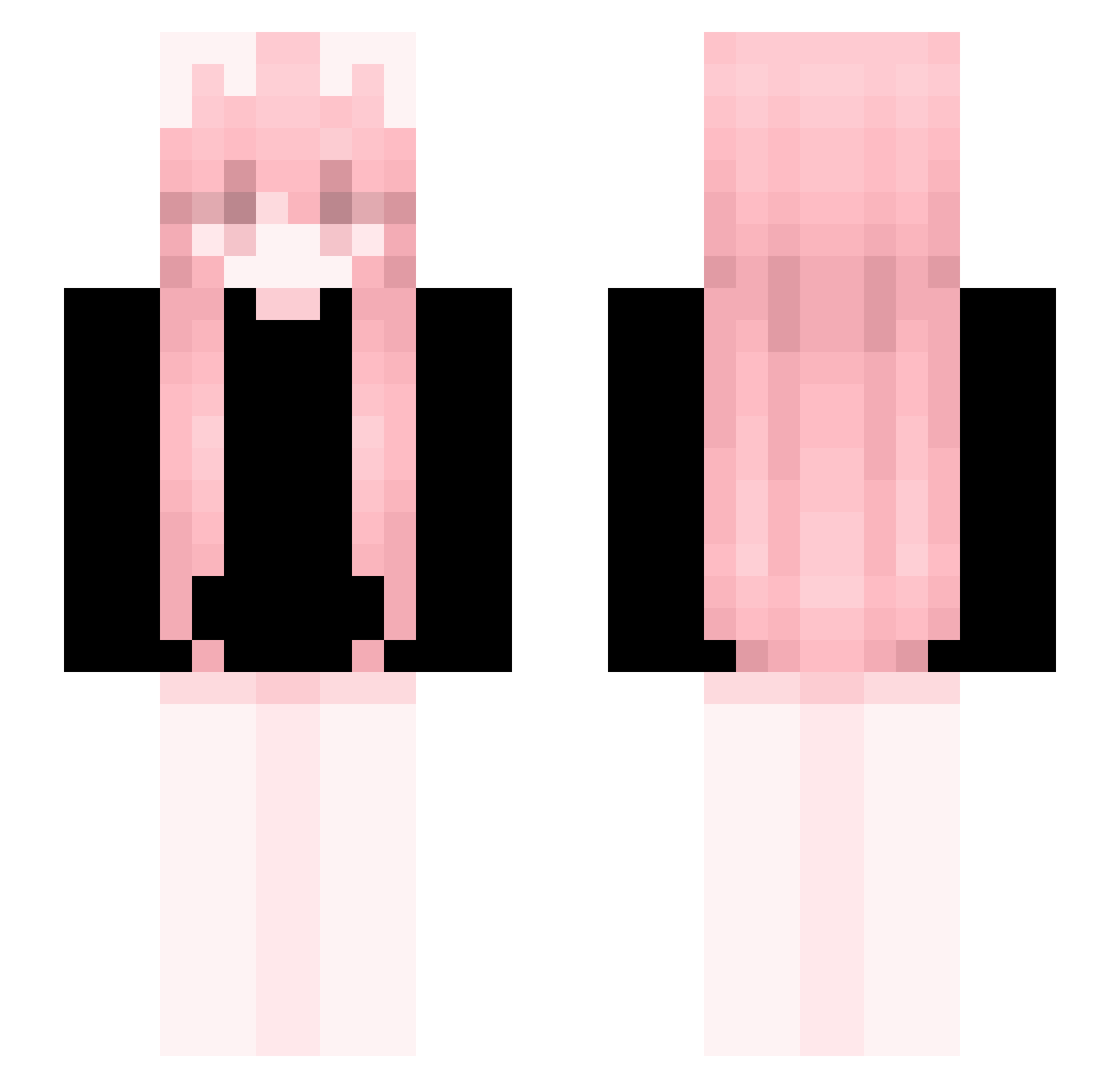 YoyoTabby Minecraft skin, front and back view
