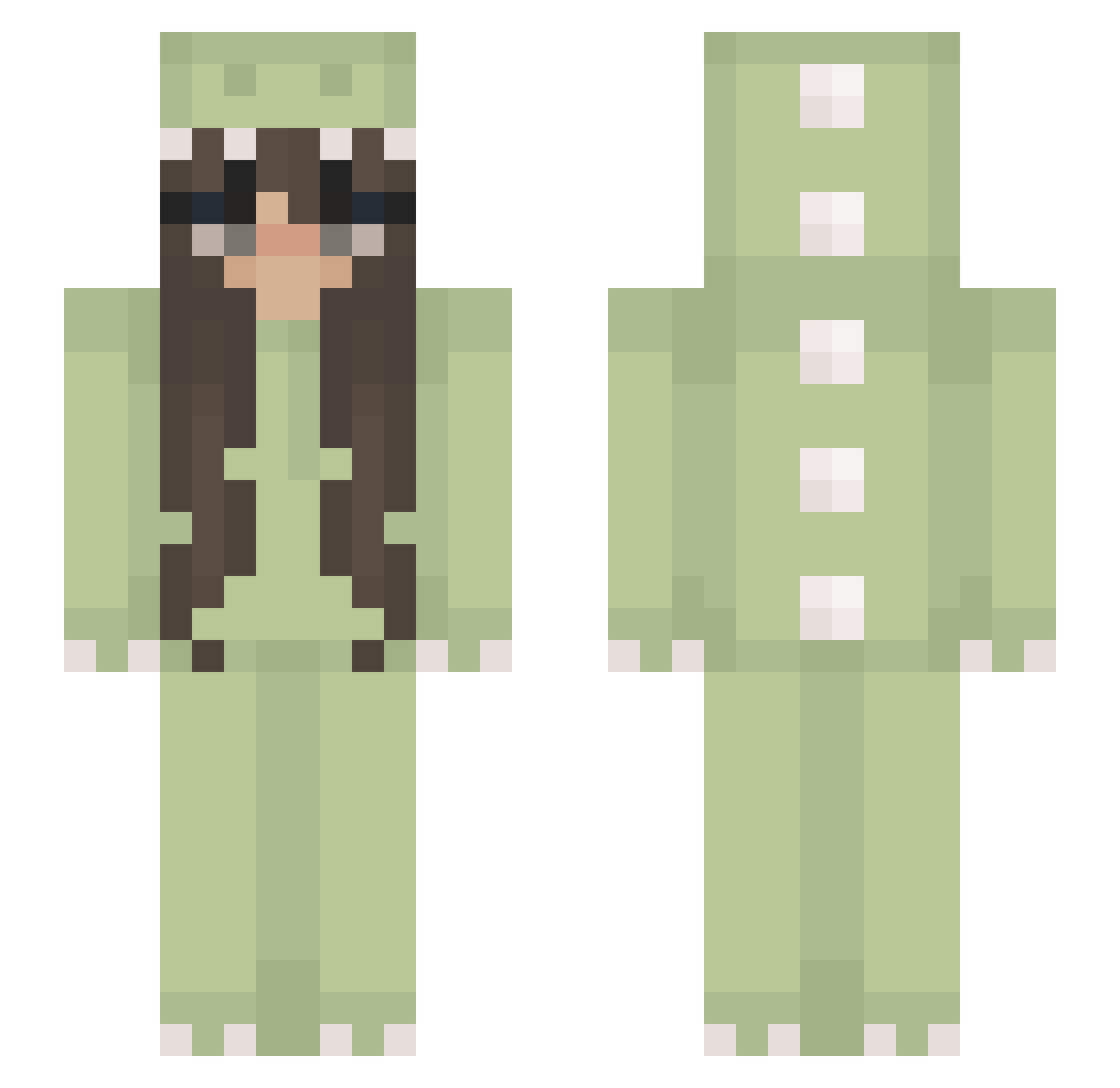 vVWafflesVv Minecraft skin, front and back view