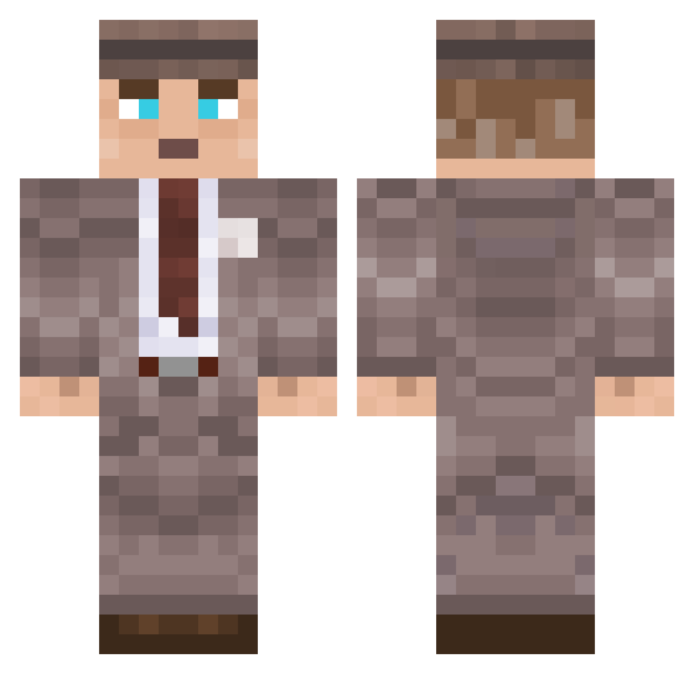 LordQuincyThe3rd Minecraft skin, front and back view