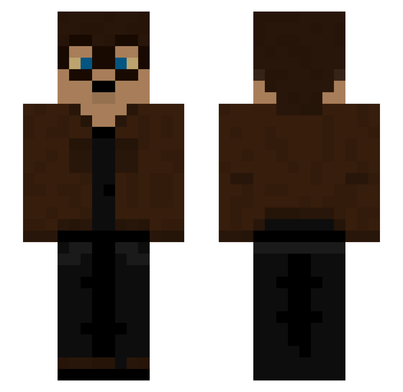 leroymilo Minecraft skin, front and back view