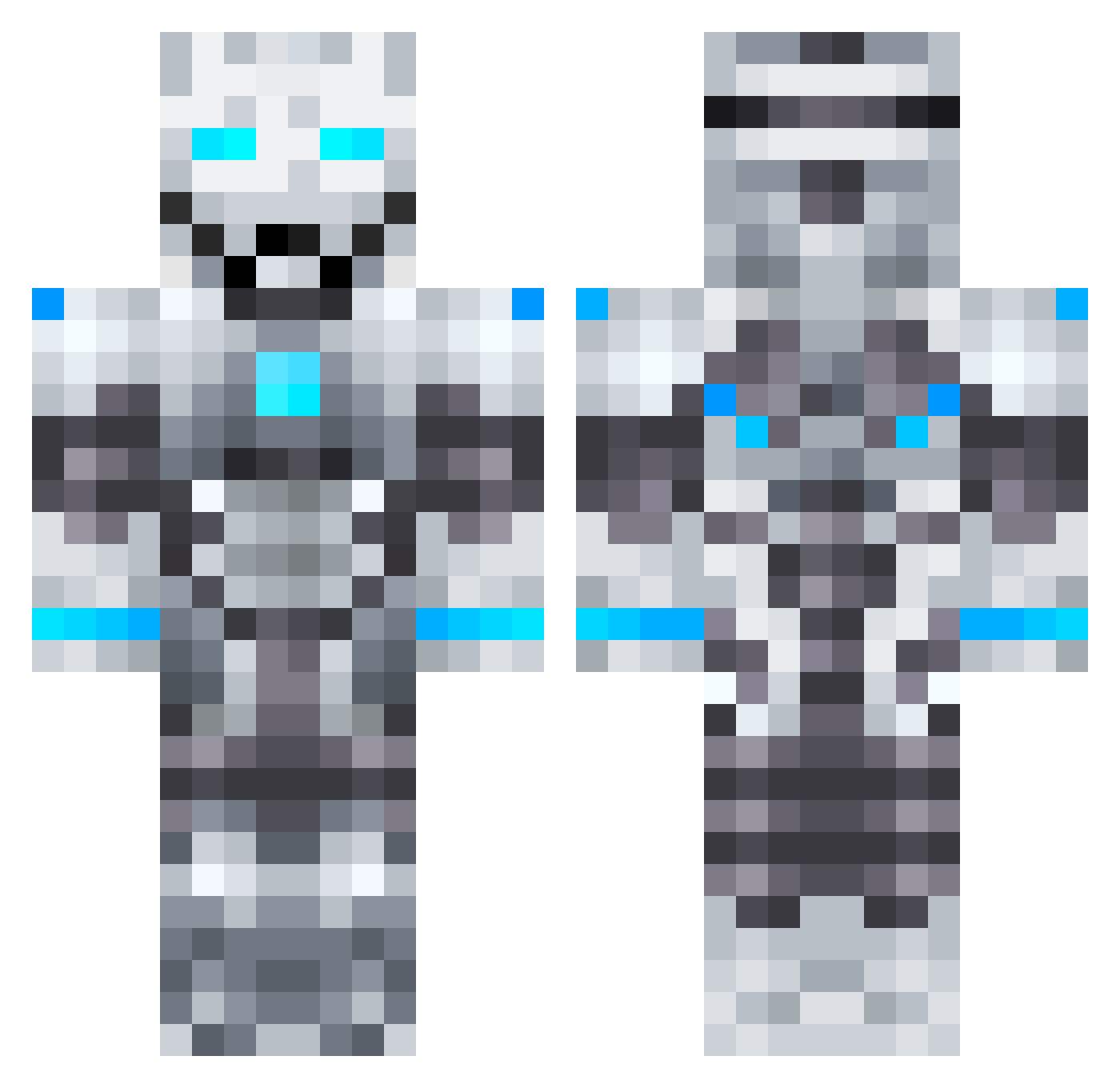 Scurrilously Minecraft skin, front and back view