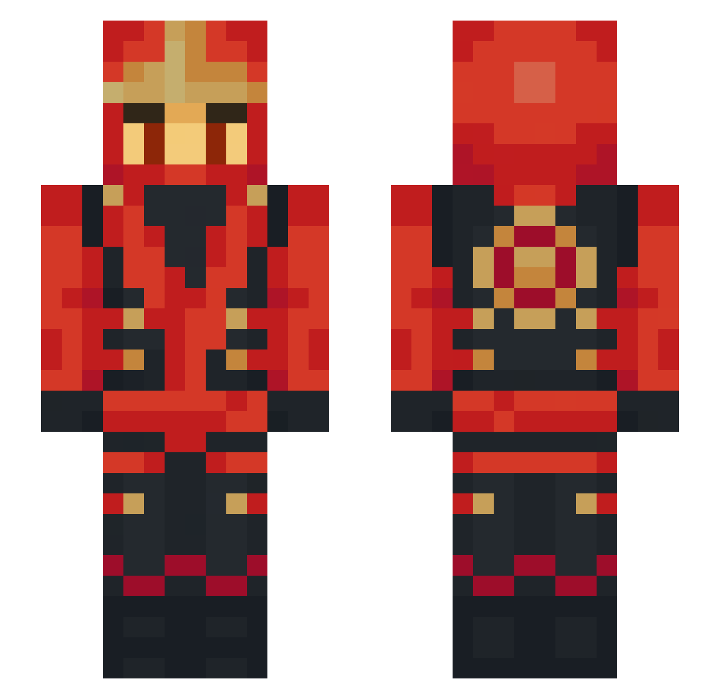 Mr_Flamman Minecraft skin, front and back view