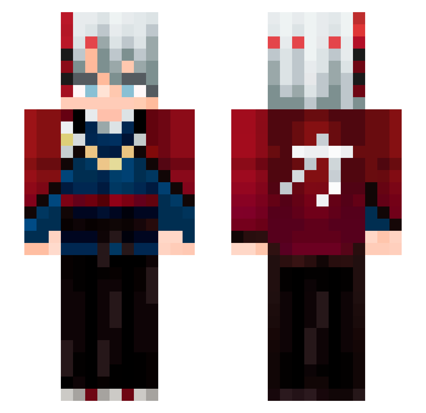 LennonLol Minecraft skin, front and back view