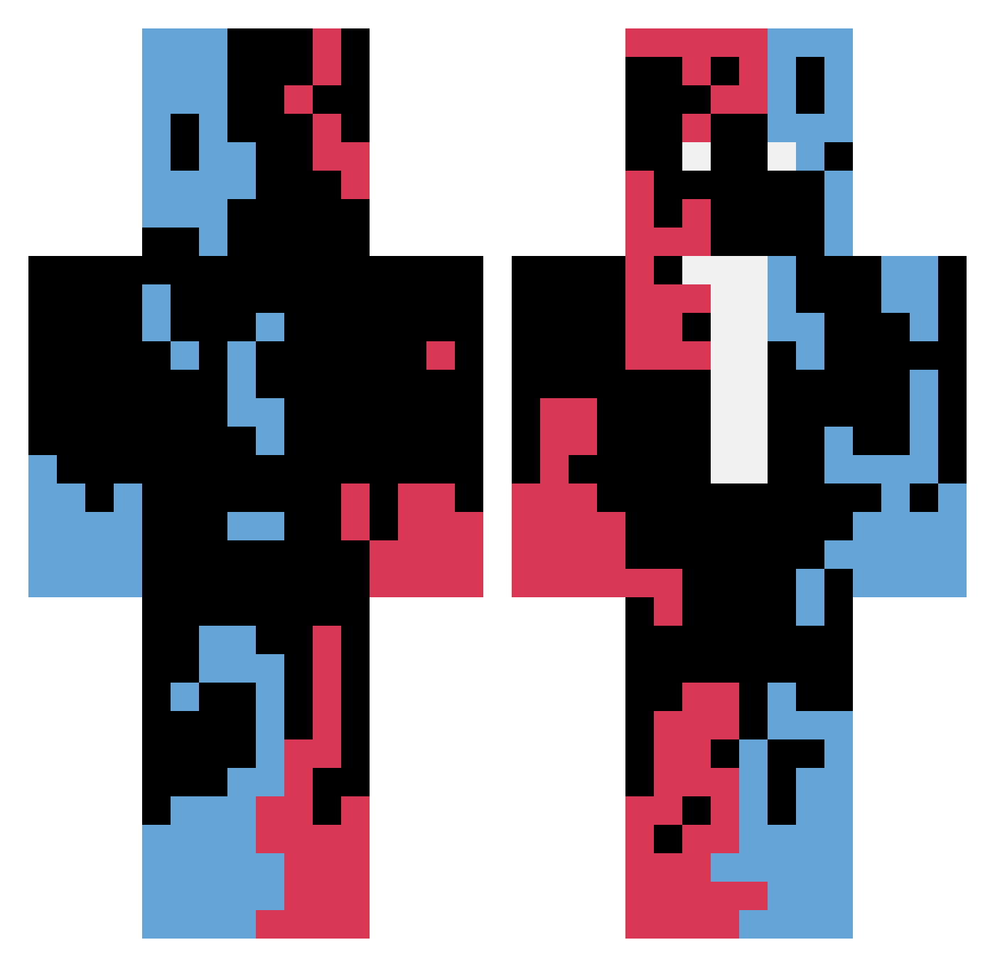 TheOneAnthony13 Minecraft skin, front and back view