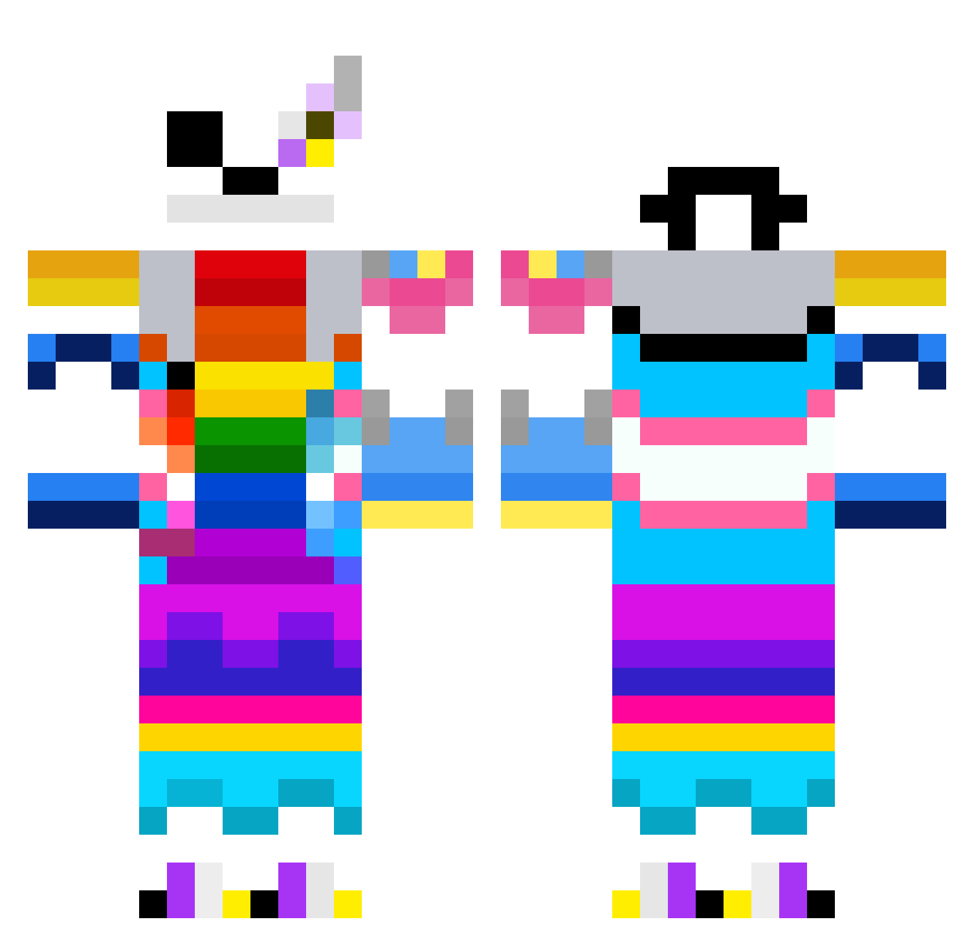 PedroGGamer1234 Minecraft skin, front and back view
