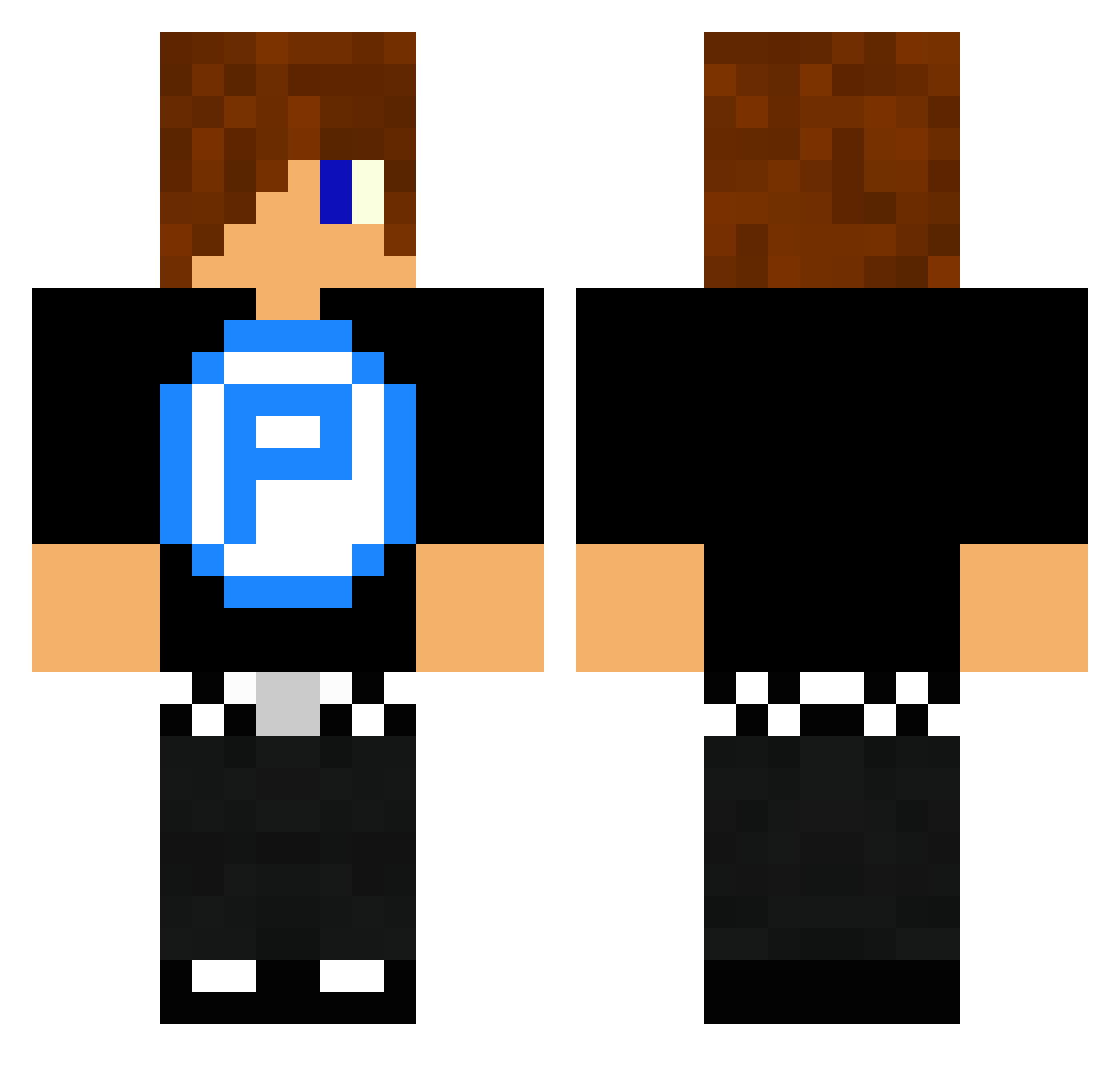 Stavewood Minecraft skin, front and back view