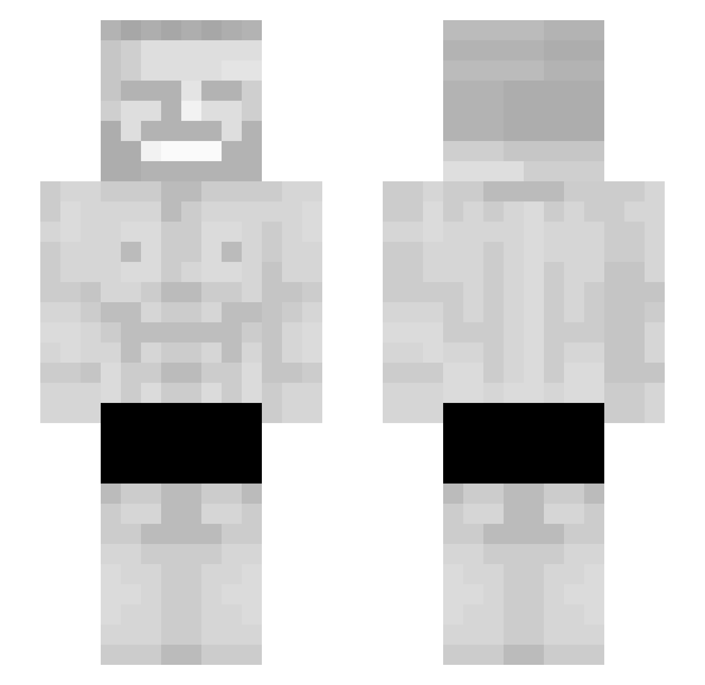 VaseNNN Minecraft skin, front and back view