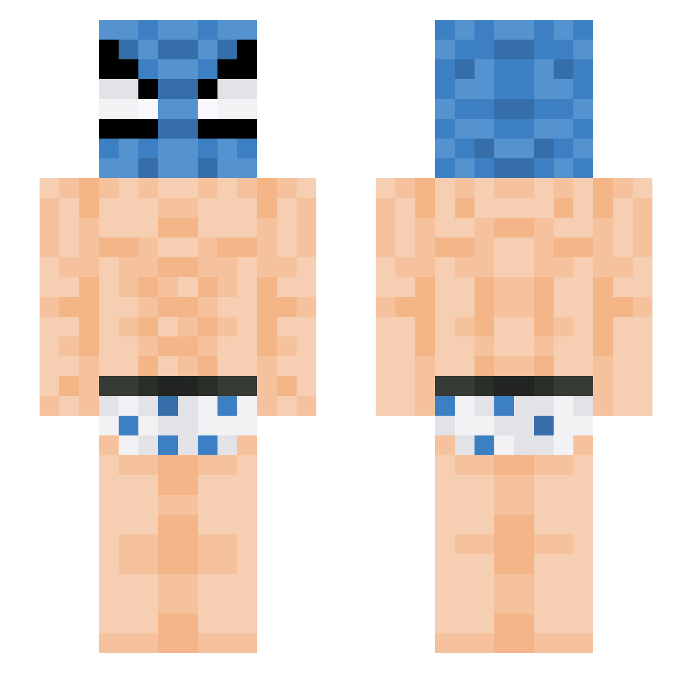 Franr0d Minecraft skin, front and back view