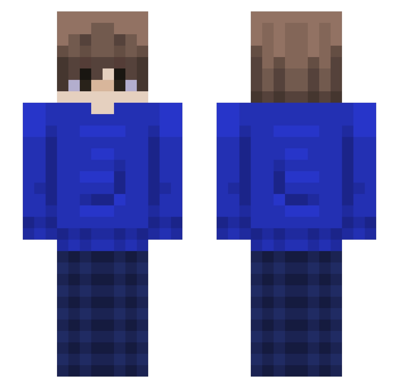 Chris16_ Minecraft skin, front and back view