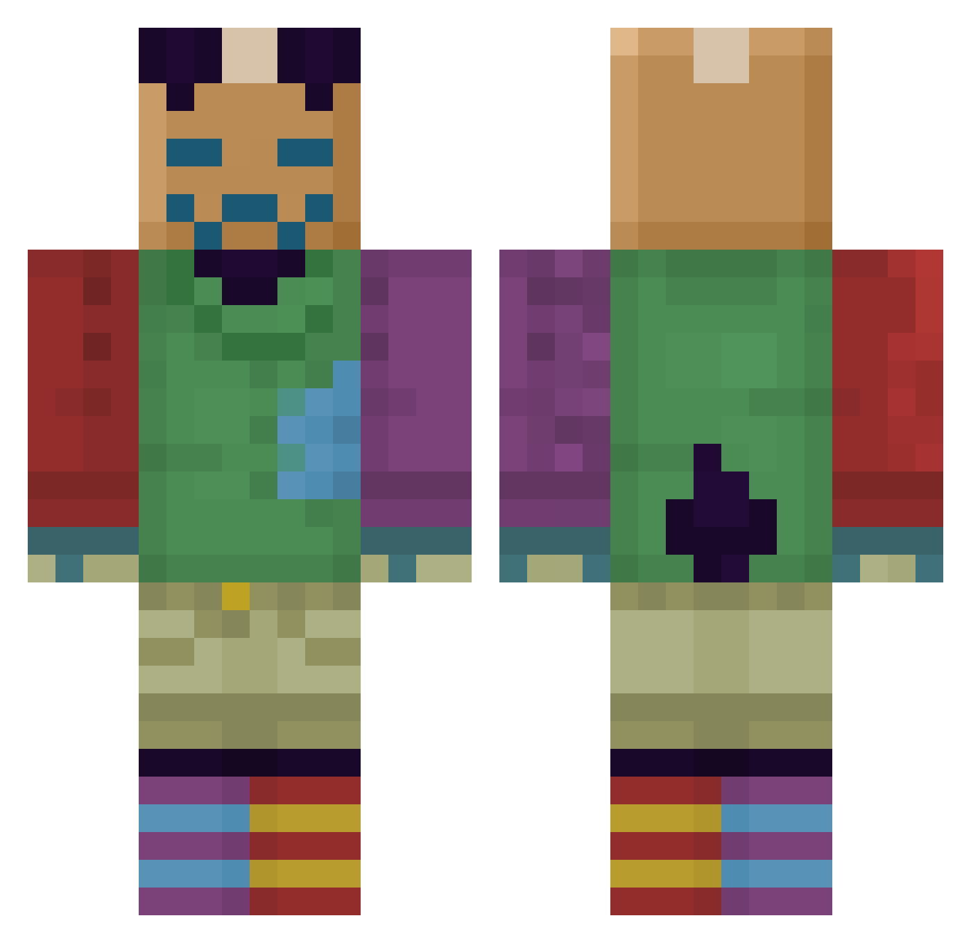 BIMAKER Minecraft skin, front and back view