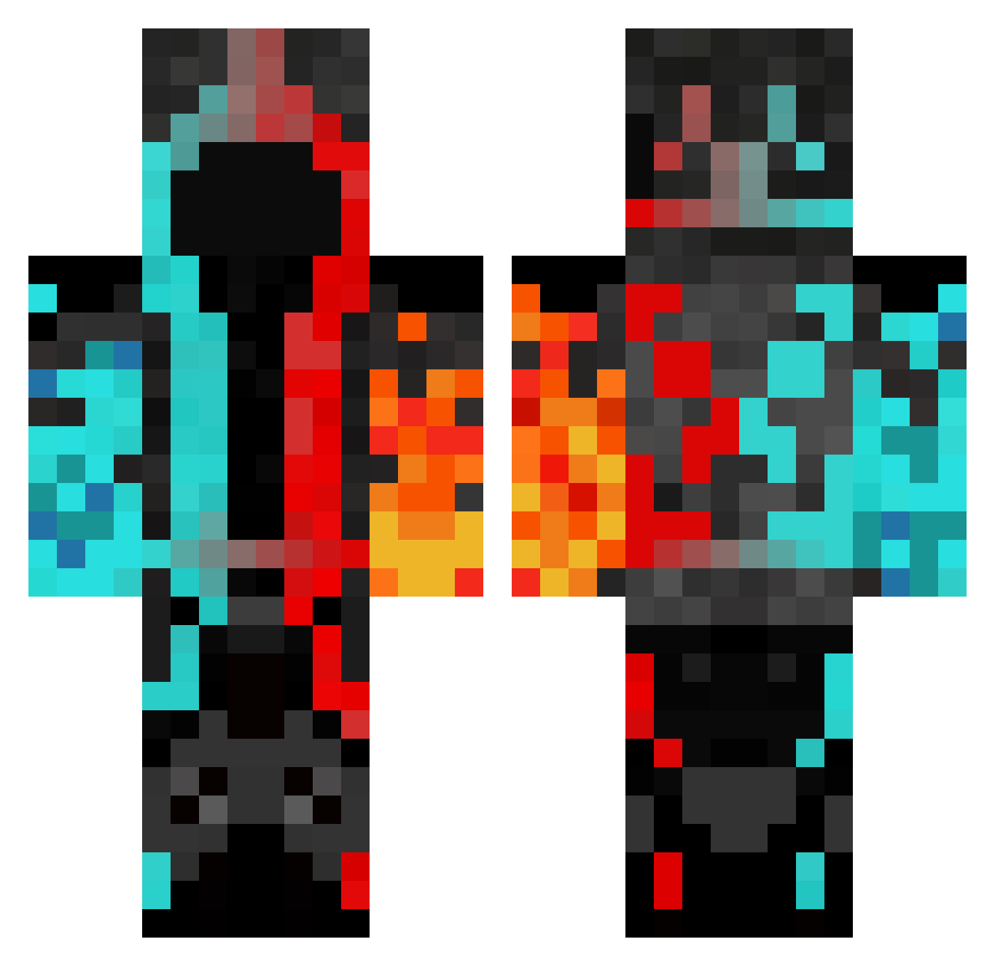 ThiesKuhl Minecraft skin, front and back view