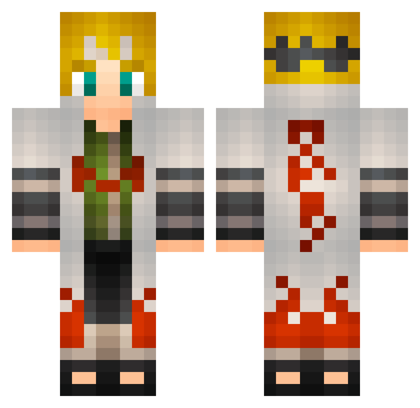 dingding_awa Minecraft skin, front and back view