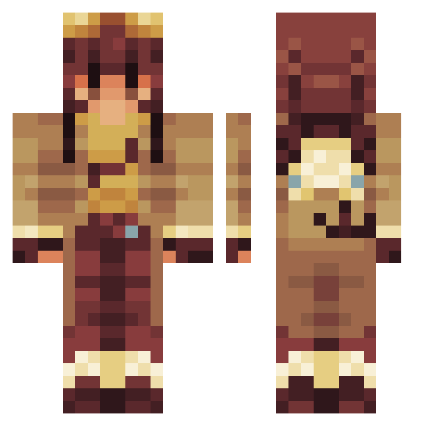 Hyperr____ Minecraft skin, front and back view