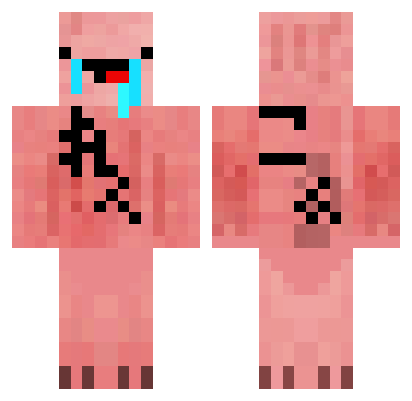 renkondeeeeesu Minecraft skin, front and back view