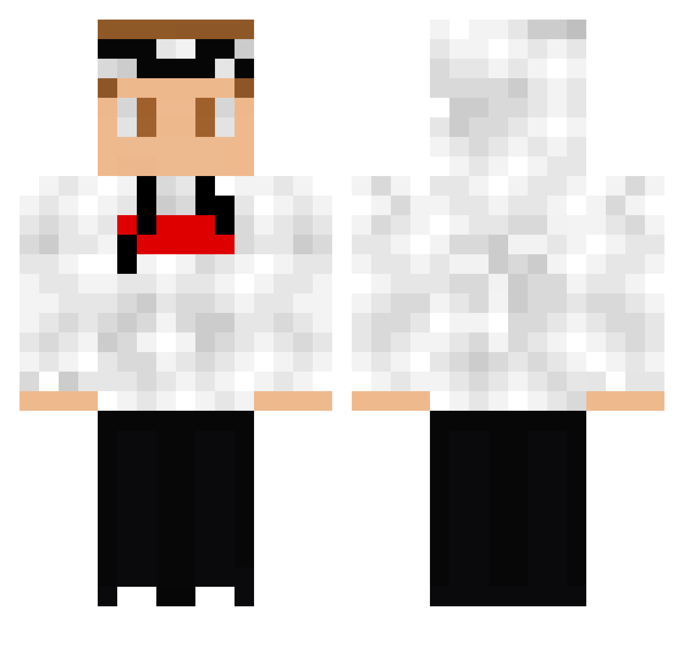 procerity Minecraft skin, front and back view
