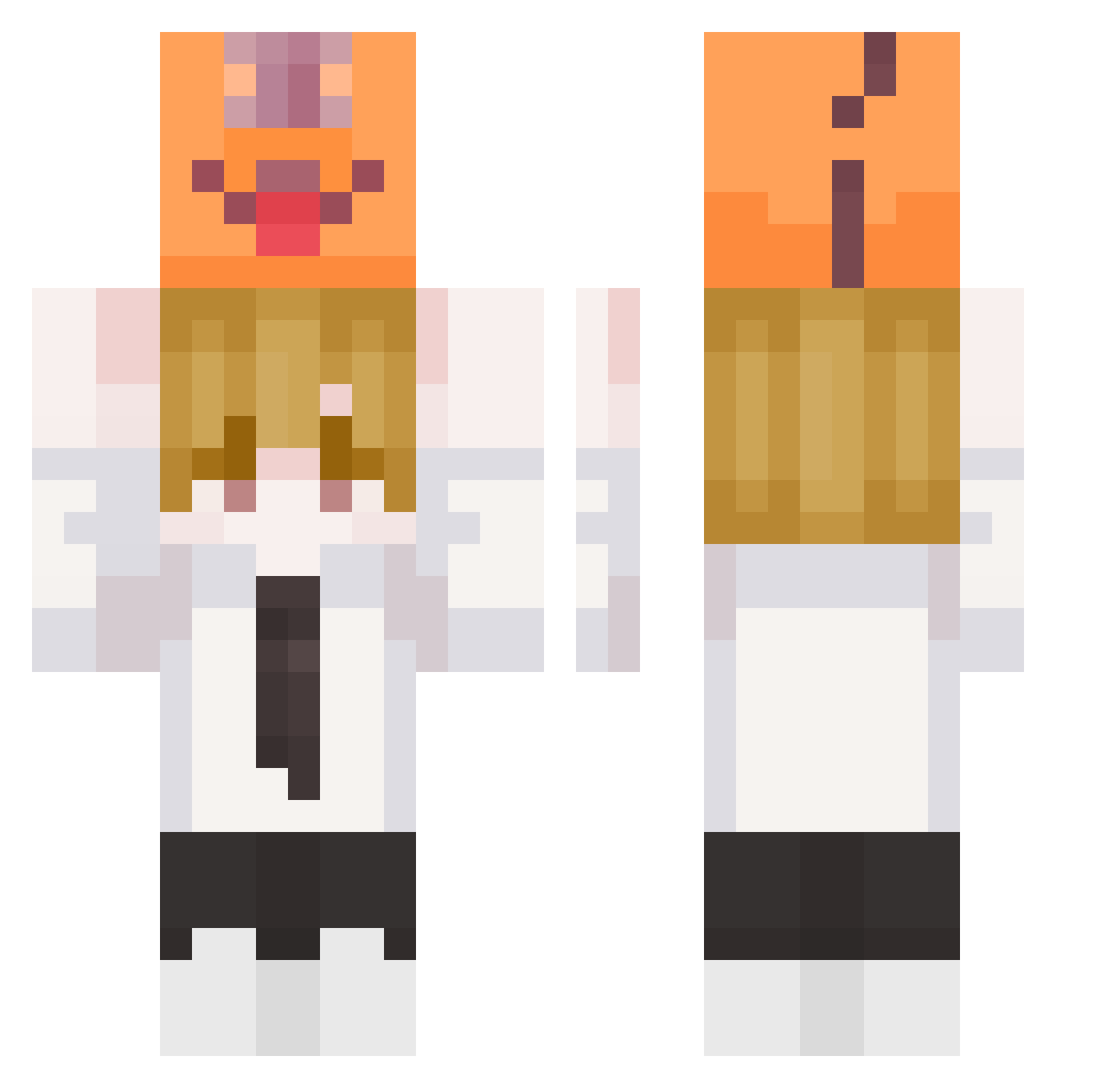 lungslull Minecraft skin, front and back view
