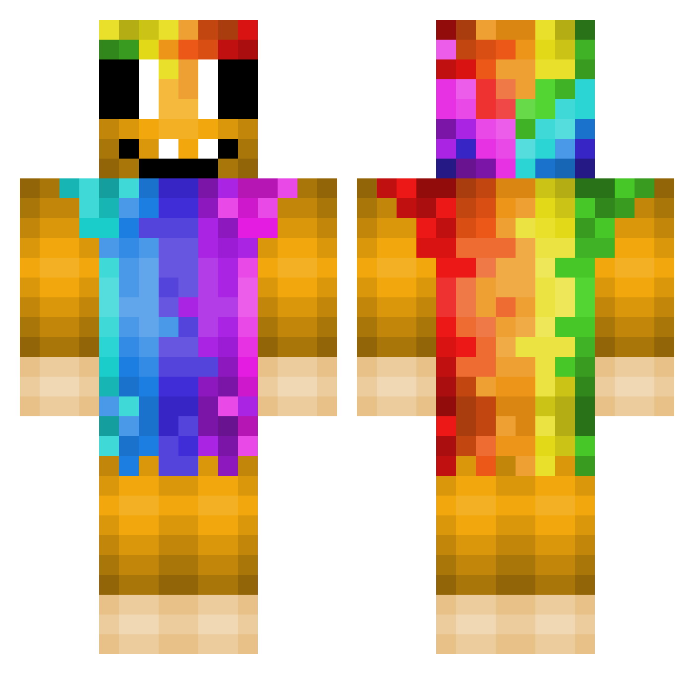 XxXramtodieXxX Minecraft skin, front and back view