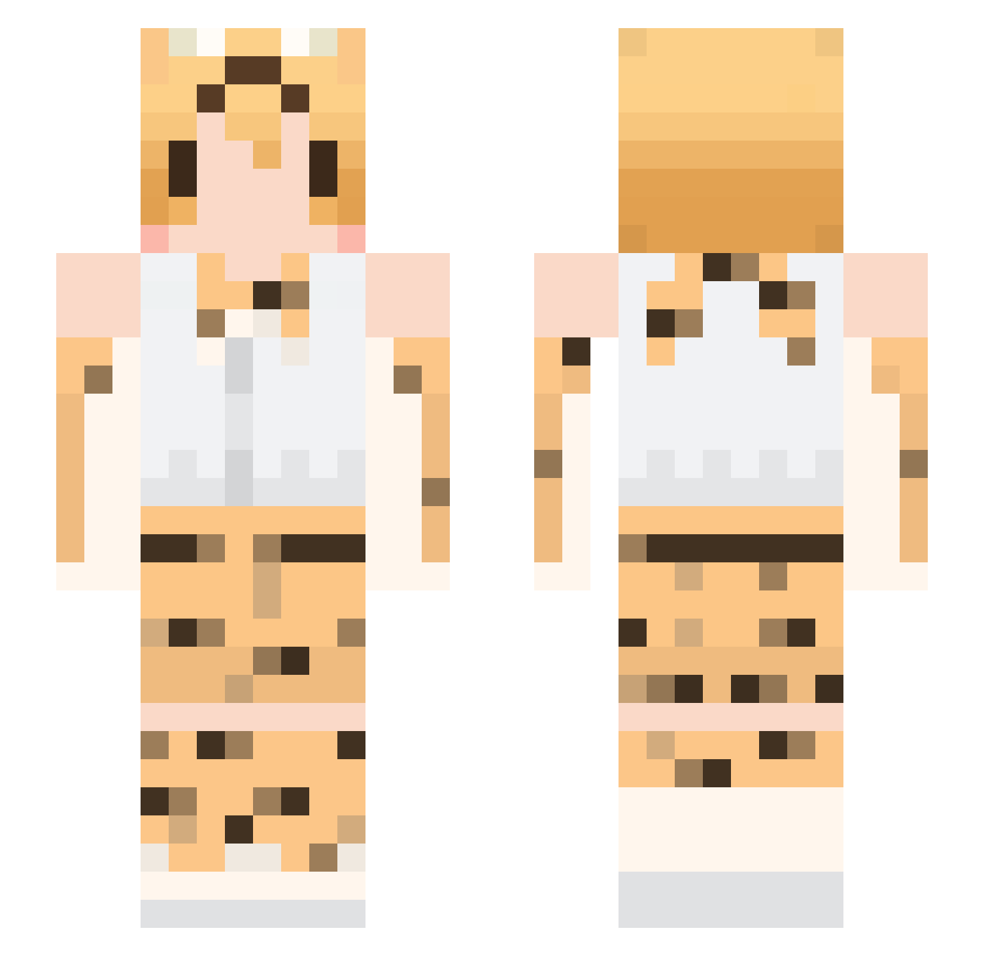 riuvi Minecraft skin, front and back view
