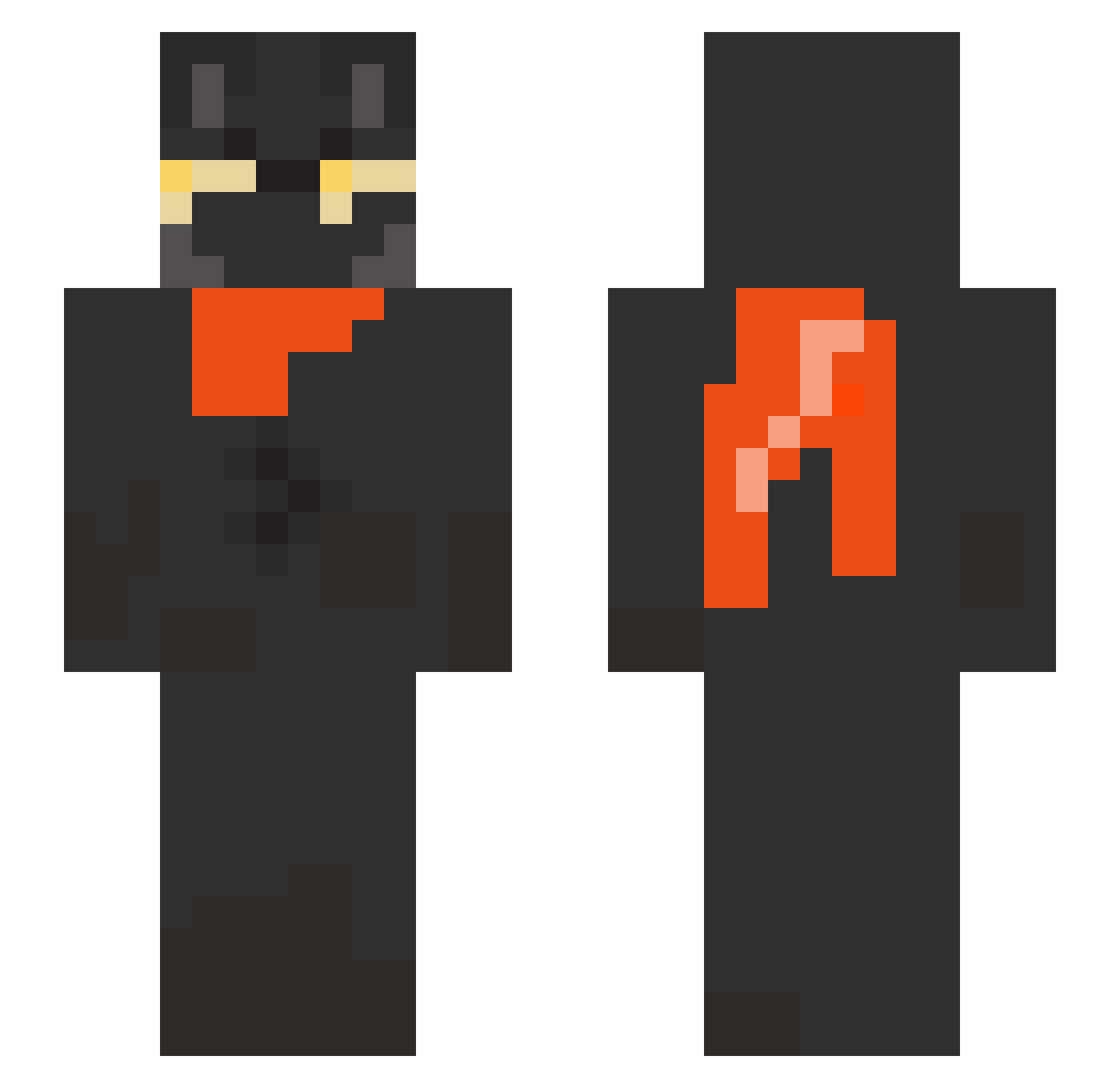 jake32009 Minecraft skin, front and back view