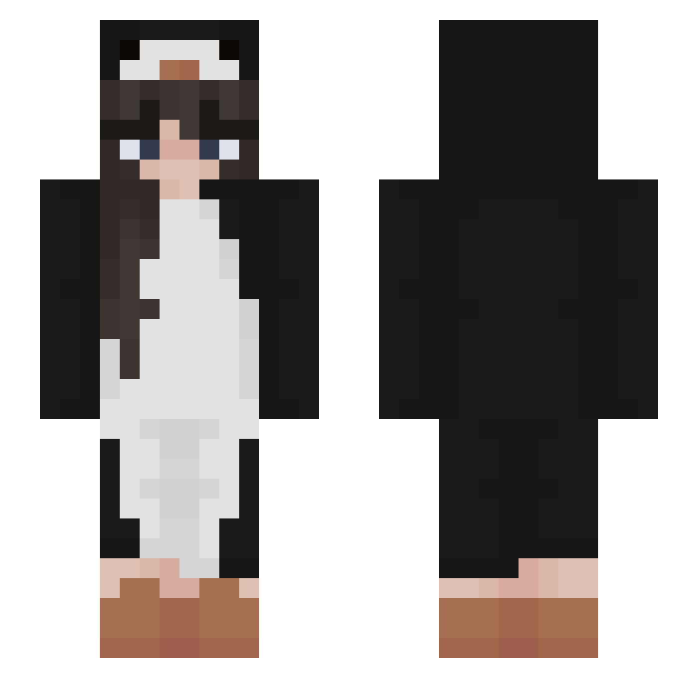 Zuzik2261 Minecraft skin, front and back view