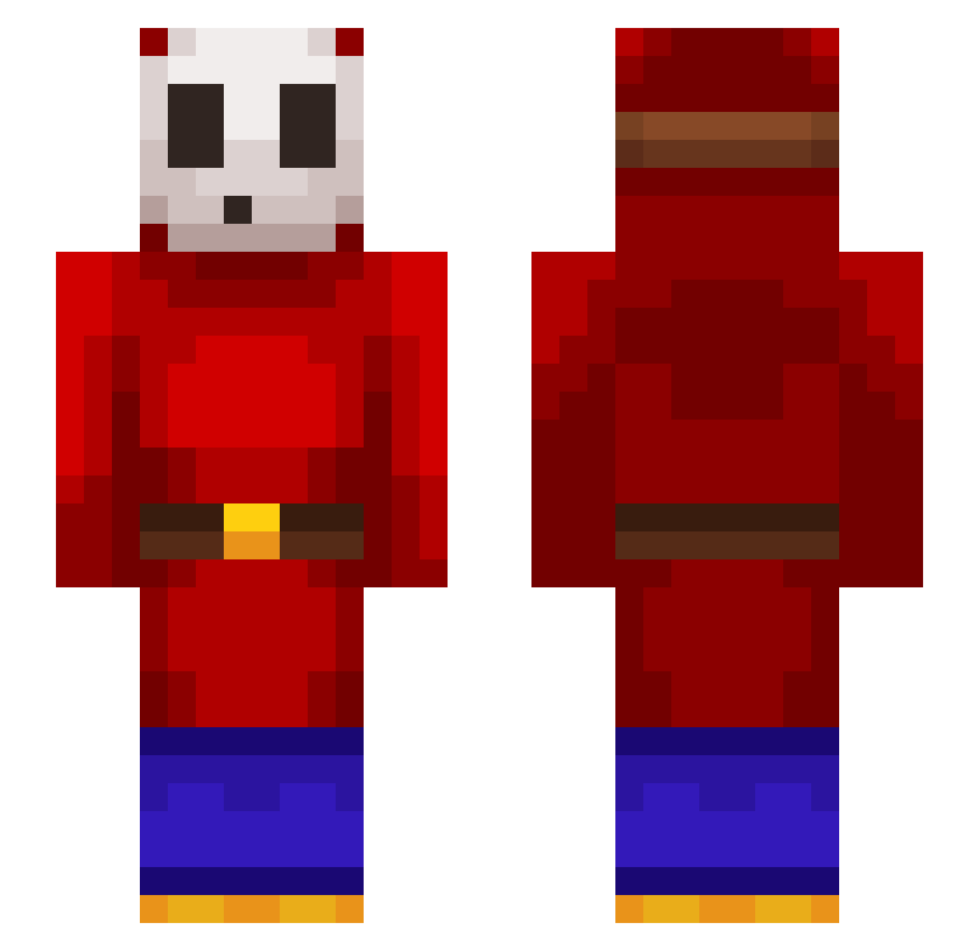 cezarlzy Minecraft skin, front and back view