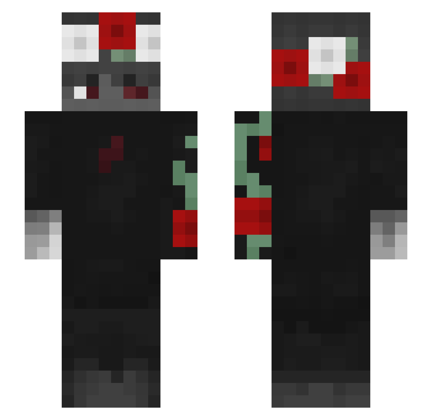 GODLYNANA Minecraft skin, front and back view