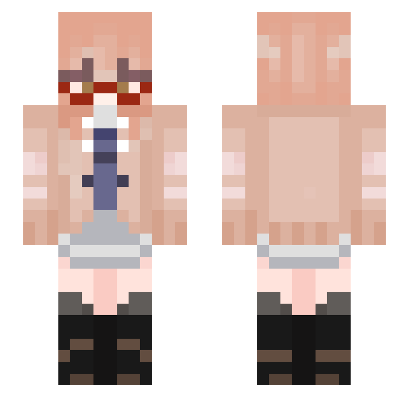 Kost_Redca Minecraft skin, front and back view