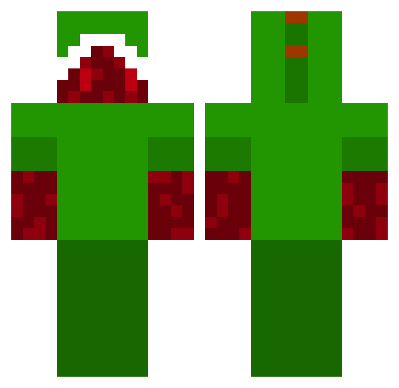GreyLikeMe Minecraft skin, front and back view