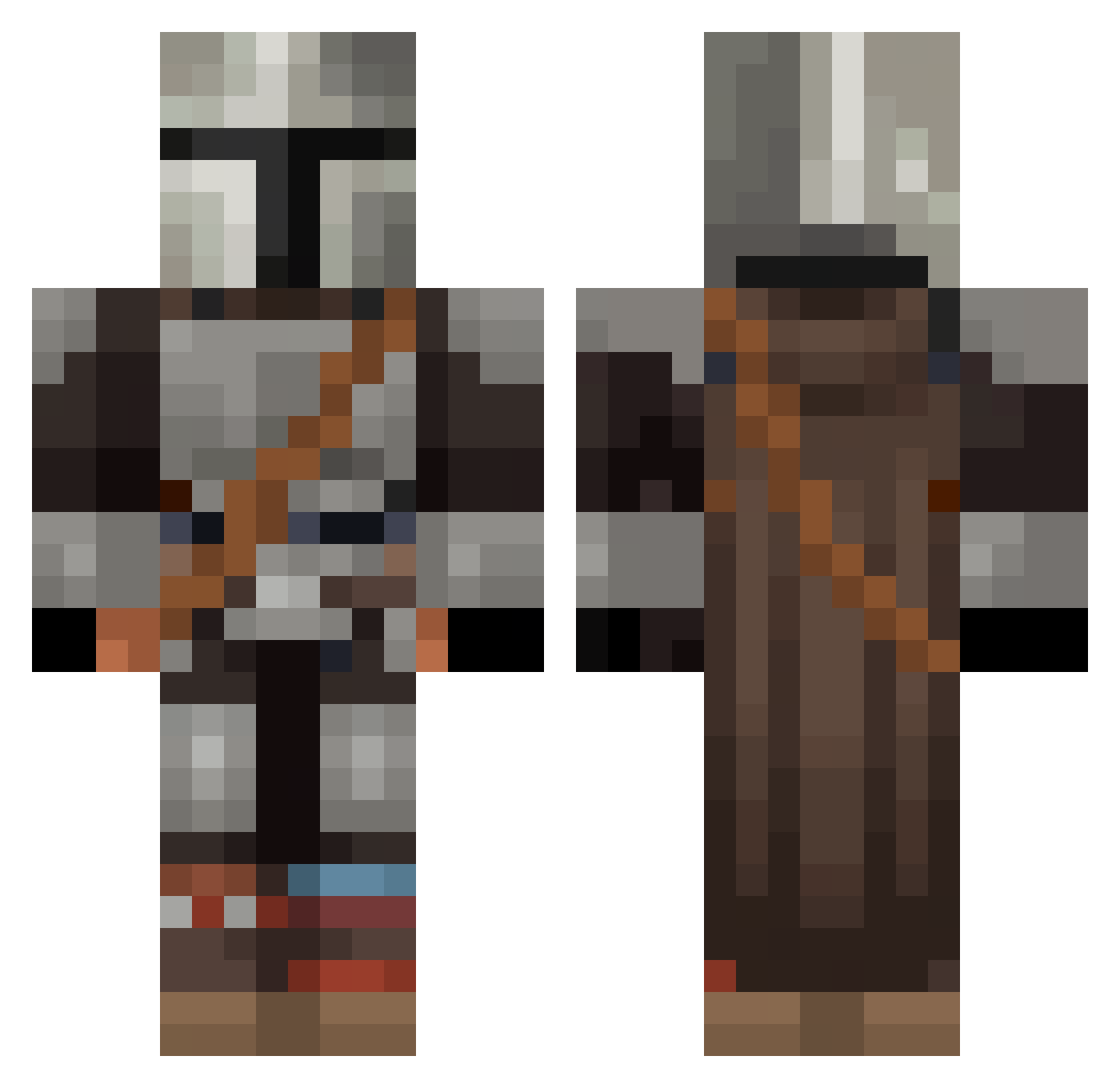 SixxOfBlood Minecraft skin, front and back view