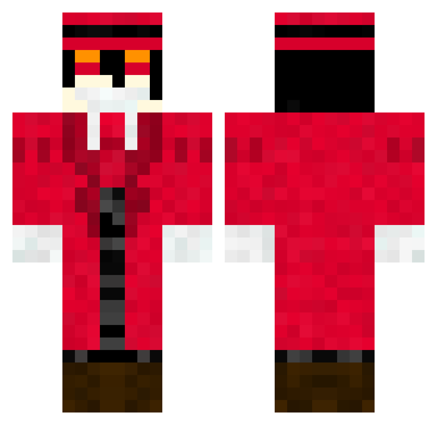 Harvester228 Minecraft skin, front and back view