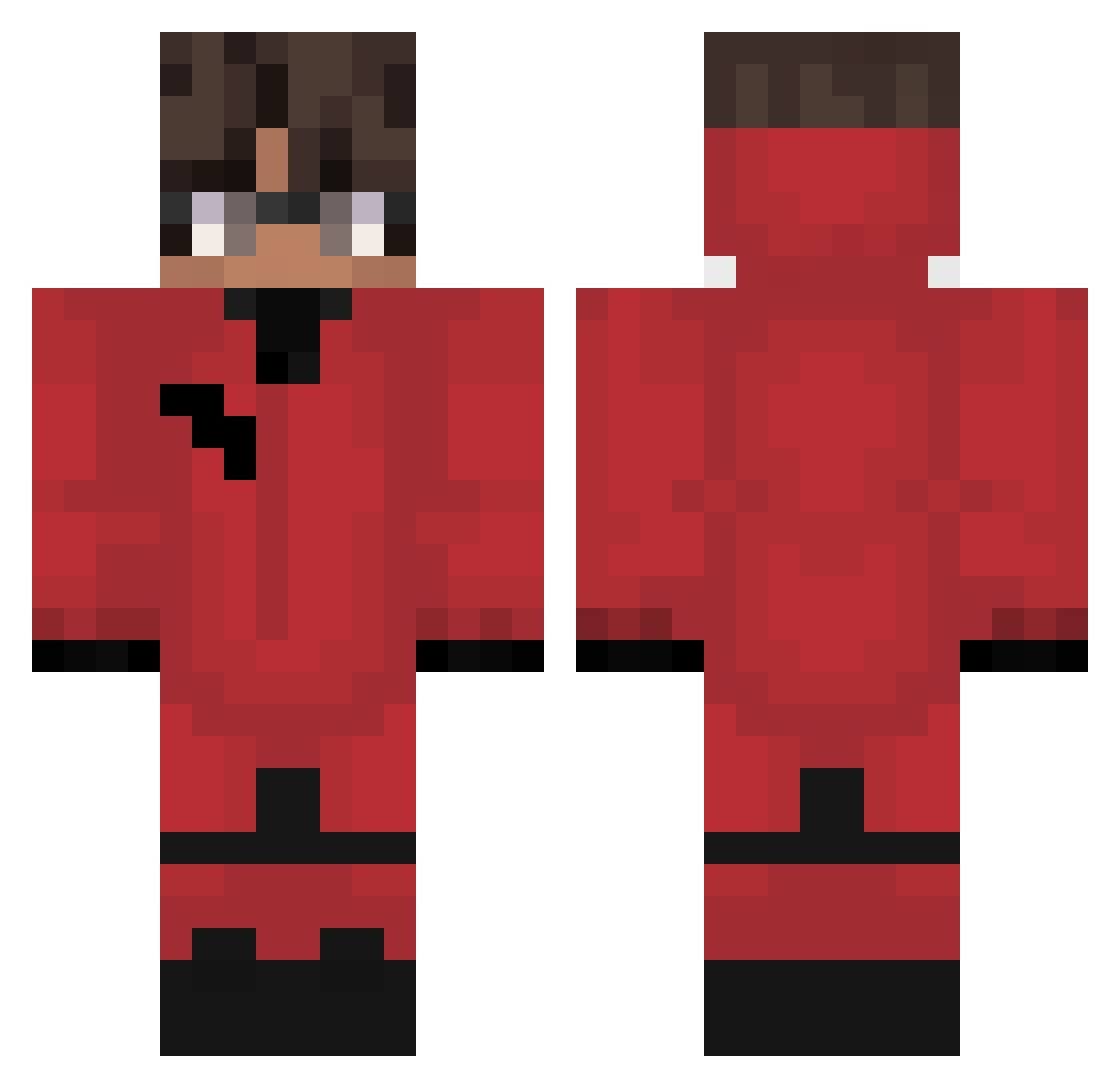 Equivalencies Minecraft skin, front and back view