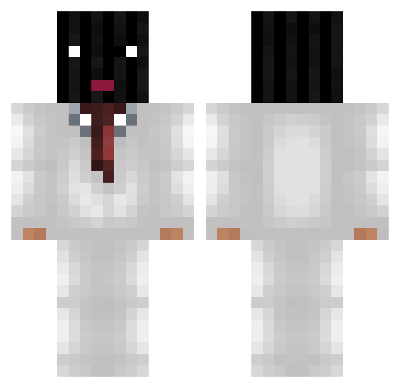 Razer Minecraft skin, front and back view