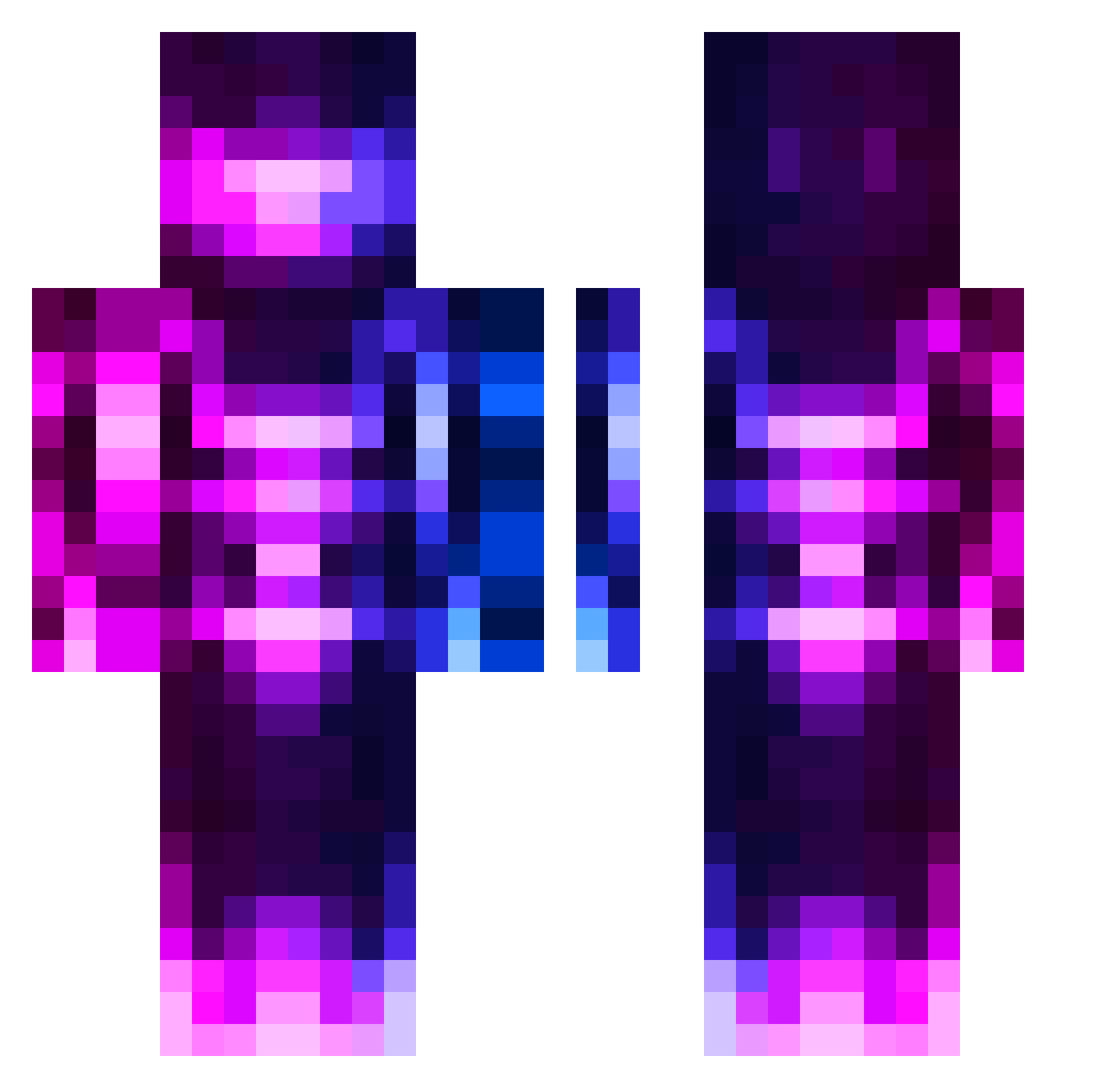 Davies516 Minecraft skin, front and back view