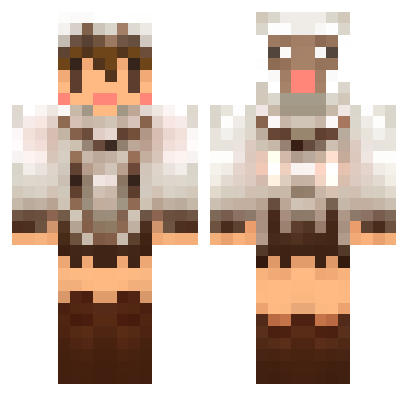 ZoophiliA Minecraft skin, front and back view